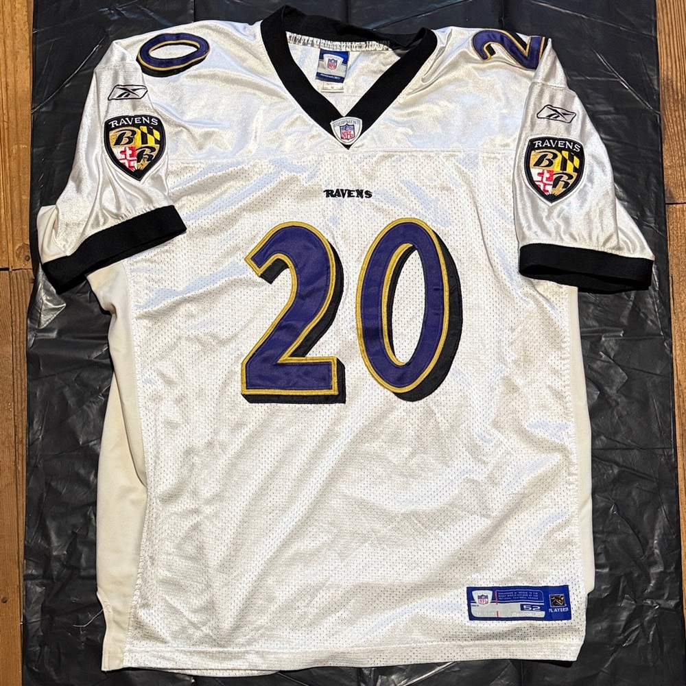 Reebok White and Black Jersey with Purple Accents